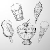 Jogo do gelado esboço ilustração do vetor Jogo do gelado esboço ilustração do vetor