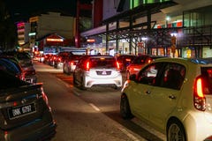 Heavy traffic heading to Johor famous pasar karat in Johor Bahru stock image Heavy traffic heading to Johor famous pasar karat in Johor Bahru stock image