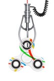 Jouet Antistress de fileur de doigt de personne remuante dans une griffe robotique de Chrome 3 illustration libre de droits Jouet Antistress de fileur de doigt de personne remuante dans une griffe robotique de Chrome 3 illustration libre de droits