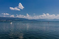 Jour d'été merveilleux dans le bodensee du lindau AM photos stock Jour d'été merveilleux dans le bodensee du lindau AM photos stock