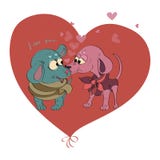 Jour de valentines heureux, carte de vecteur illustration stock Jour de valentines heureux, carte de vecteur illustration stock