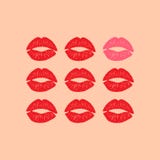 Jour du `s de Valentine Imprint_lips illustration libre de droits Jour du `s de Valentine Imprint_lips illustration libre de droits