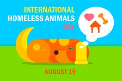 Jour sans abri international d'animaux Illustration Libre de Droits Jour sans abri international d'animaux Illustration Libre de Droits