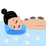 A jovem mulher faz massagens ilustração royalty free A jovem mulher faz massagens ilustração royalty free
