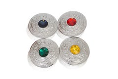 Joyería escocesa única con las piedras preciosas coloridas fotografía de archivo libre de regalías Joyería escocesa única con las piedras preciosas coloridas fotografía de archivo libre de regalías