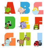 Joyful Cartoon Alphabet Collection 1 Royalty Free Stock Photos Joyful Cartoon Alphabet Collection 1 Royalty Free Stock Photos