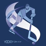 Jugador de hockey rayado libre illustration Jugador de hockey rayado libre illustration