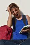 Jugendlich Studentin And Stress stockbild Jugendlich Studentin And Stress stockbild