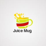 Juice mug logo vector, icon, element, and template vector illustration Juice mug logo vector, icon, element, and template vector illustration