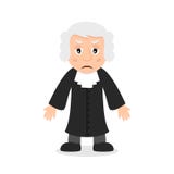 Juiz triste Cartoon Character ilustração stock Juiz triste Cartoon Character ilustração stock