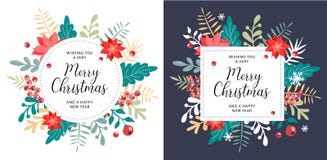 Jul och beståndsdel för nytt år, affisch för din design royaltyfri illustrationer Jul och beståndsdel för nytt år, affisch för din design royaltyfri illustrationer