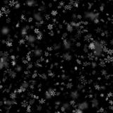 Jul snöflingastjärnor för nytt år på en svart bakgrund Fallande snömall 10 eps stock illustrationer Jul snöflingastjärnor för nytt år på en svart bakgrund Fallande snömall 10 eps stock illustrationer