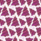 julen mönsan seamless Purpurfärgad vektor som slår in textur med trädet för nytt år Ljus bakgrund för feriegarnering Royaltyfri Foto julen mönsan seamless Purpurfärgad vektor som slår in textur med trädet för nytt år Ljus bakgrund för feriegarnering Royaltyfri Foto