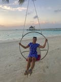 Julia Bauer - MC, TV e relatore di evento, celebrità tedesca - alla spiaggia immagine stock Julia Bauer - MC, TV e relatore di evento, celebrità tedesca - alla spiaggia immagine stock