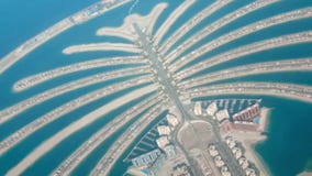 Jumeirah Palm Island Development In Dubai shooting from air