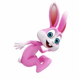 Easter Bunny jumping stock illustration. Illustration of eating - 36189049