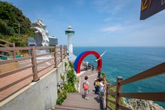 Jun 21, 2017 Yeongdo Lighthouse at Taejongdae park, Busan, South royalty free stock image Jun 21, 2017 Yeongdo Lighthouse at Taejongdae park, Busan, South royalty free stock image