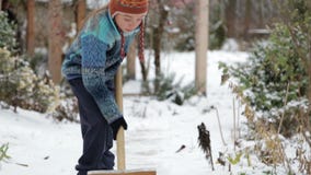 Junge entfernt Schneeschaufel nahe dem Haus Reinigungsschnee im Winter nahe dem Haus stock video Junge entfernt Schneeschaufel nahe dem Haus Reinigungsschnee im Winter nahe dem Haus stock video