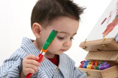 Jungen-Kind, das 02 malt Jungen-Kind, das 02 malt