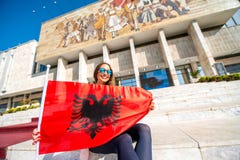 Junger albanischer Patriot Lizenzfreies Stockfoto Junger albanischer Patriot Lizenzfreies Stockfoto