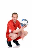 Junger männlicher Fußballspieler lizenzfreie stockfotografie Junger männlicher Fußballspieler lizenzfreie stockfotografie