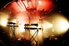 Jungle indie soul funk band perform in concert at Razzmatazz Club stock images Jungle indie soul funk band perform in concert at Razzmatazz Club stock images
