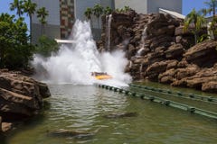 Jurassic Park water ride at Universal Studios Islands of Adventure theme park royalty free stock photography Jurassic Park water ride at Universal Studios Islands of Adventure theme park royalty free stock photography