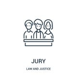 jury icon vector from law and justice collection. Thin line jury outline icon vector illustration. Linear symbol for use on web vector illustration jury icon vector from law and justice collection. Thin line jury outline icon vector illustration. Linear symbol for use on web vector illustration