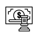 Justice icon vector sign and symbol isolated on white background vector illustration Justice icon vector sign and symbol isolated on white background vector illustration