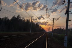 Järnväg i Moskvaregion arkivfoton Järnväg i Moskvaregion arkivfoton