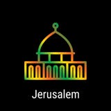 Jérusalem, Israel Vector Line Icon illustration libre de droits Jérusalem, Israel Vector Line Icon illustration libre de droits