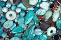 Jóia Semi preciosa colorida de Gemstones de turquesa Jóia Semi preciosa colorida de Gemstones de turquesa