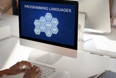 Języka Programowania cyfrowania przedsiębiorcy budowlanego oprogramowania pojęcie obraz royalty free Języka Programowania cyfrowania przedsiębiorcy budowlanego oprogramowania pojęcie obraz royalty free