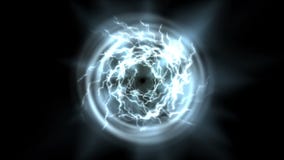 4k Abstract power magic ball energy tunnel,lightning magnetic particle fireworks.