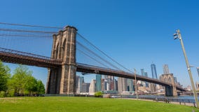 4k hyperlapse wideo Manhattan linia horyzontu i most brooklyński w dniu zbiory 4k hyperlapse wideo Manhattan linia horyzontu i most brooklyński w dniu zbiory