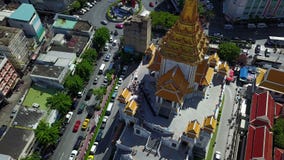 4K luchtmening van Wat Traimit stock video 4K luchtmening van Wat Traimit stock video
