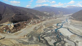 4K εναέριο βίντεο των ποταμών, valey, βουνά στα σύνορα της Γεωργίας απόθεμα βίντεο 4K εναέριο βίντεο των ποταμών, valey, βουνά στα σύνορα της Γεωργίας απόθεμα βίντεο