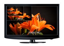 4K τηλεοπτική επίδειξη στοκ εικόνα με δικαίωμα ελεύθερης χρήσης 4K τηλεοπτική επίδειξη στοκ εικόνα με δικαίωμα ελεύθερης χρήσης