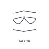 Kaaba linear icon. Modern outline Kaaba logo concept on white ba stock illustration Kaaba linear icon. Modern outline Kaaba logo concept on white ba stock illustration