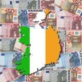 Kaart en vlag van Ierland vector illustratie Kaart en vlag van Ierland vector illustratie