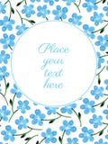 Kaart met waterverfbloemen royalty-vrije illustratie Kaart met waterverfbloemen royalty-vrije illustratie