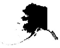Kaart van Alaska royalty-vrije illustratie Kaart van Alaska royalty-vrije illustratie
