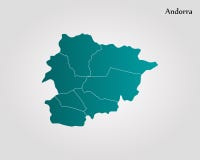 Kaart van Andorra vector illustratie Kaart van Andorra vector illustratie