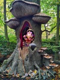 Kaatsheuvel / The Netherlands - November 03 2016: Troll figure in a tree. Theme Park Efteling stock photography Kaatsheuvel / The Netherlands - November 03 2016: Troll figure in a tree. Theme Park Efteling stock photography