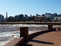 Kade van stad Montevideo Stock Afbeelding Kade van stad Montevideo Stock Afbeelding