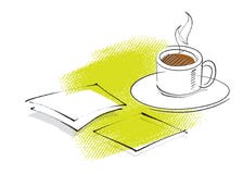 kaffe som tecknar frihandssymbolen Arkivfoton kaffe som tecknar frihandssymbolen Arkivfoton