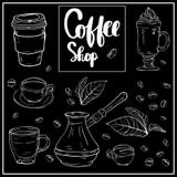Kaffeestubehandbriefgestaltung für Menü, Plakat vektor abbildung Kaffeestubehandbriefgestaltung für Menü, Plakat vektor abbildung