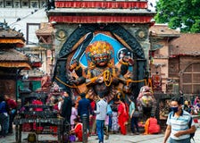Kal Bhairav op Durbar-Vierkant in Katmandu, Nepal Royalty-vrije Stock Foto Kal Bhairav op Durbar-Vierkant in Katmandu, Nepal Royalty-vrije Stock Foto
