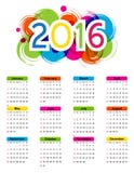 Kalender 2016 vektor illustrationer Kalender 2016 vektor illustrationer