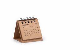 Kalender 2018 en maand van februari op witte achtergrond Stock Fotografie Kalender 2018 en maand van februari op witte achtergrond Stock Fotografie